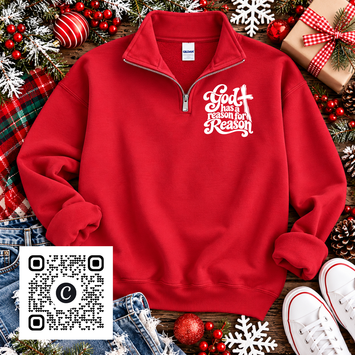 26 Reason Swafford- God has a reason for Reason Quarter Zip
