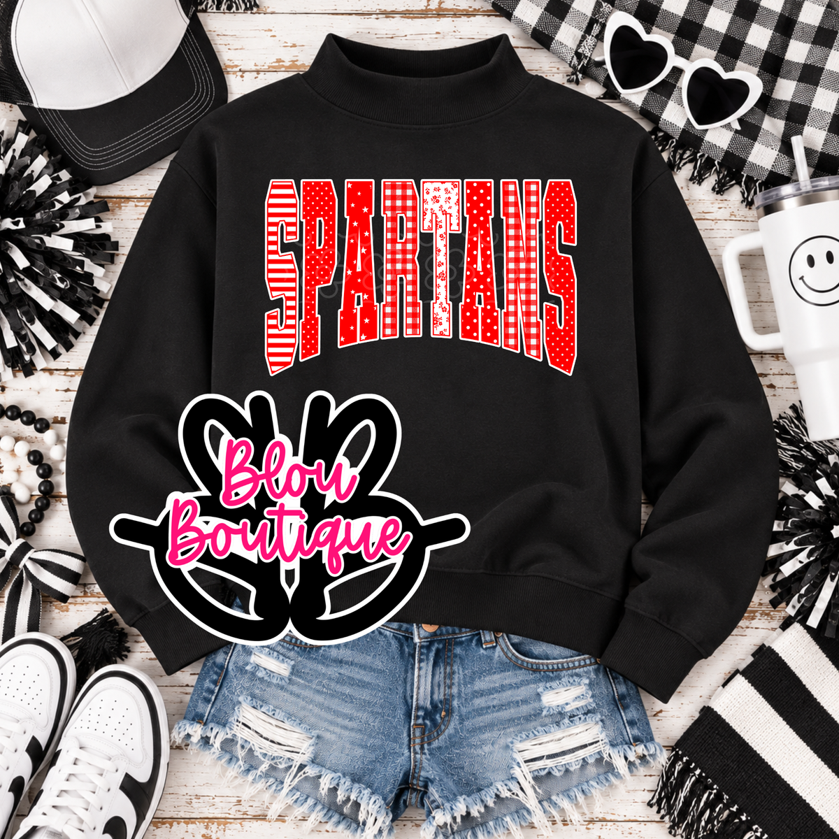 26 Mock Neck Arch-Mixed Elements Spartans
