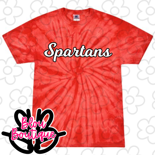 26-Tie Dye Mascot Spartans
