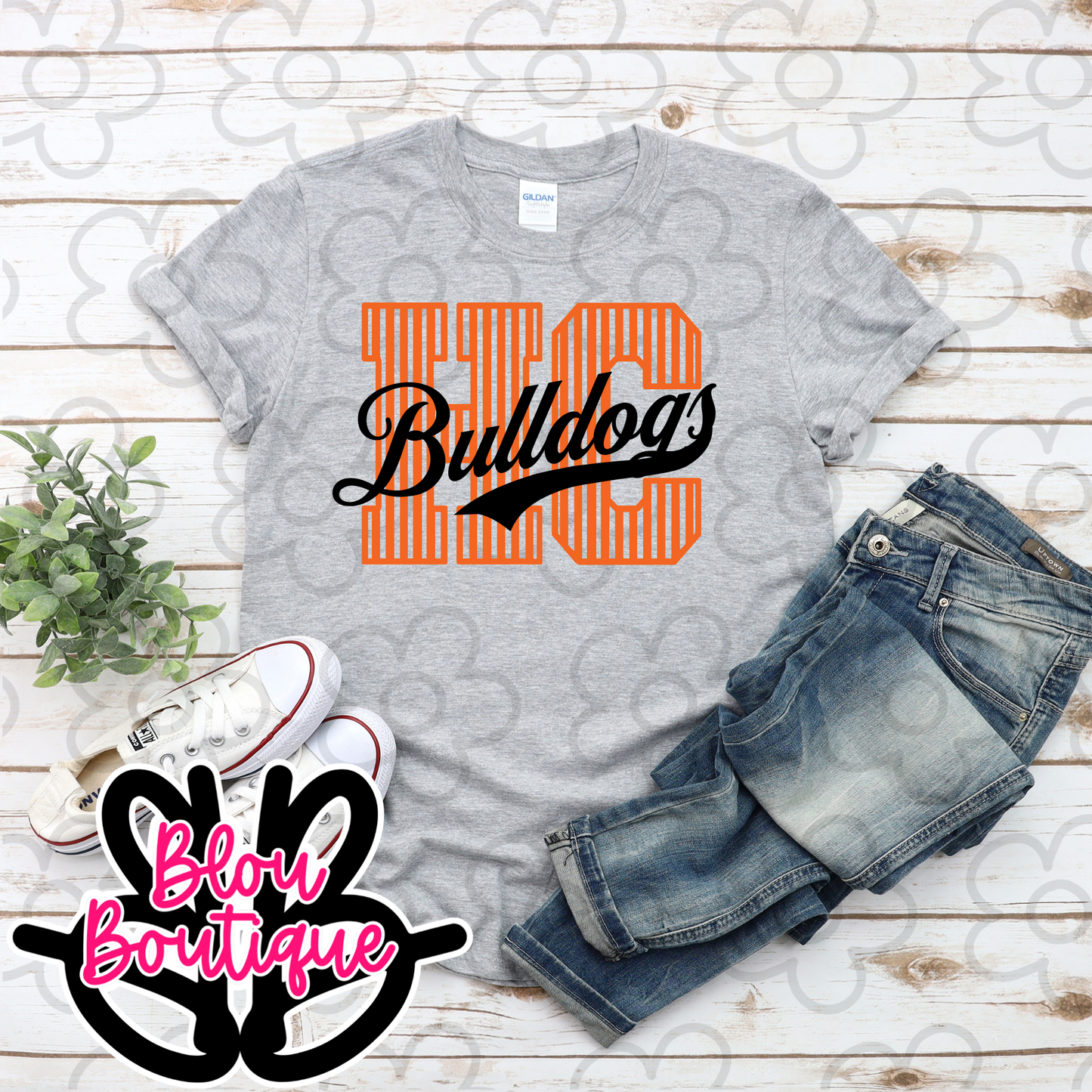 26- Striped Mascot Tail HC Bulldogs