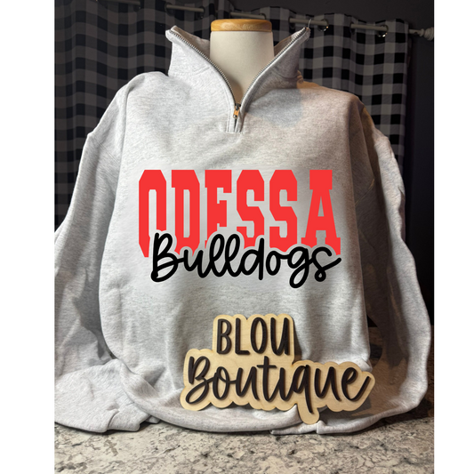 Odessa Bulldogs Quarter Zip Puff