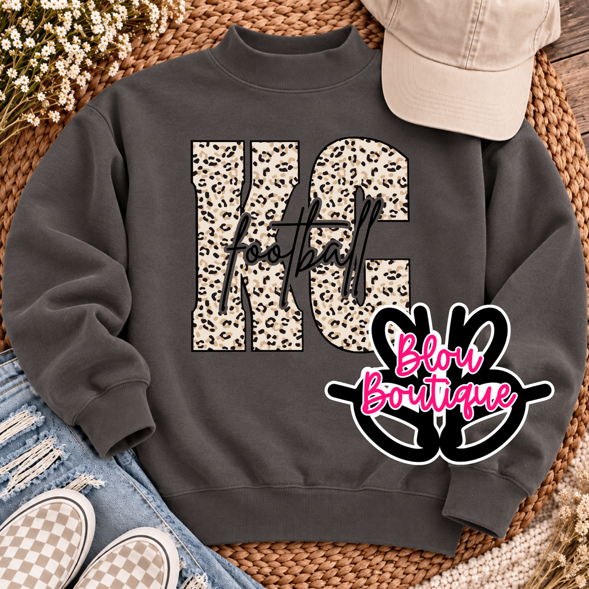 26  MOCK NECK-CHIEFS Leopard